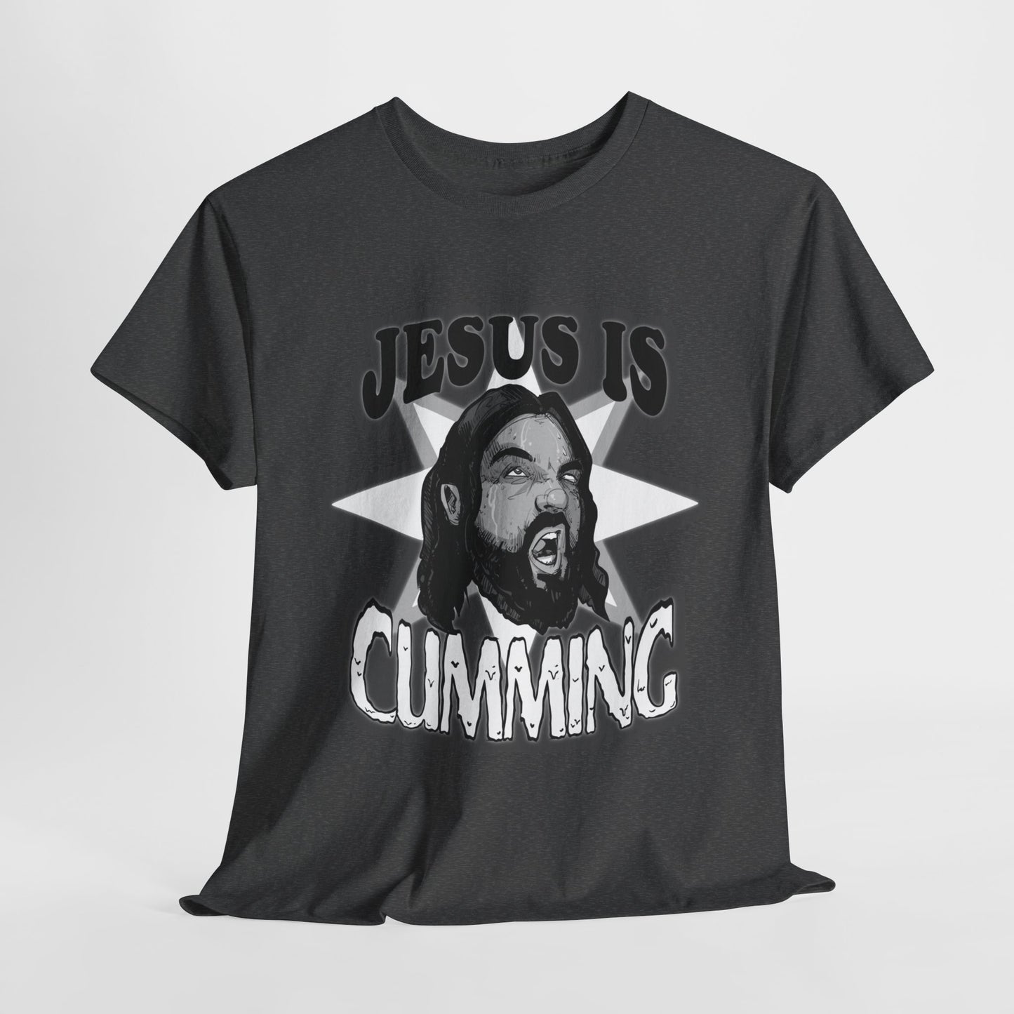 Jesus Is Cumming Unisex Heavy Cotton Tee