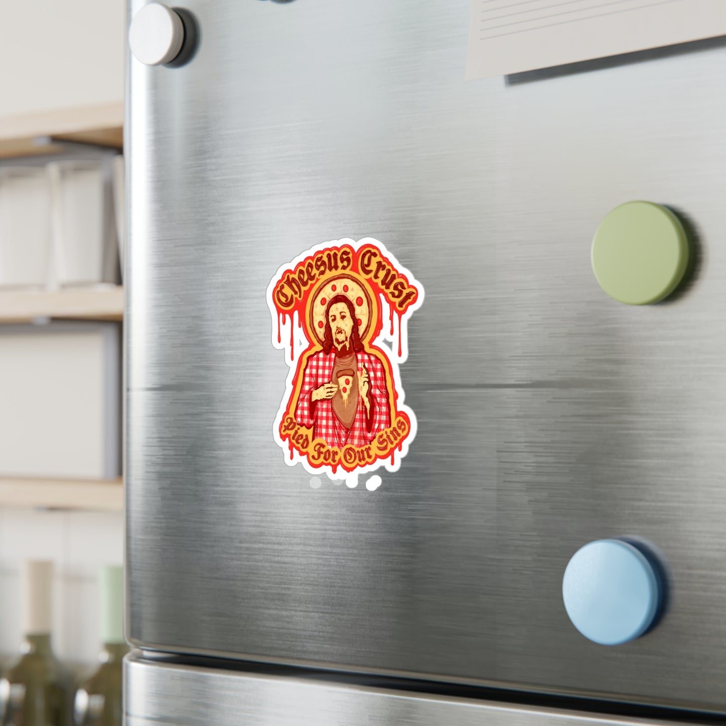 Cheesus Crust Kiss-Cut Vinyl Decal