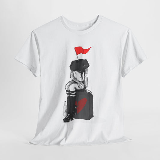 Red Flag Female Unisex Heavy Cotton Tee