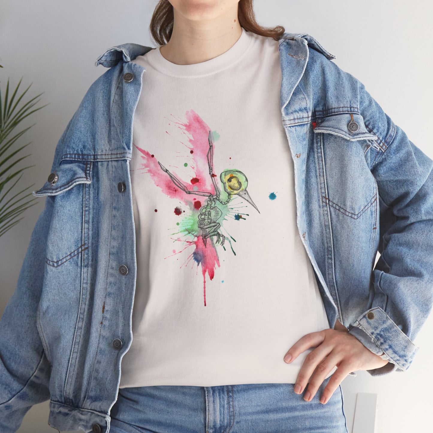 Watercolor Hummingbird Unisex Heavy Cotton Tee