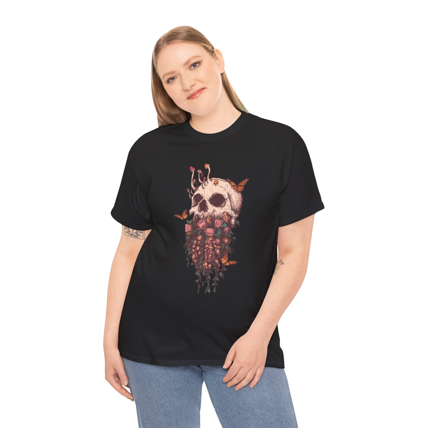 Elemental Skull Nature Unisex Heavy Cotton Tee