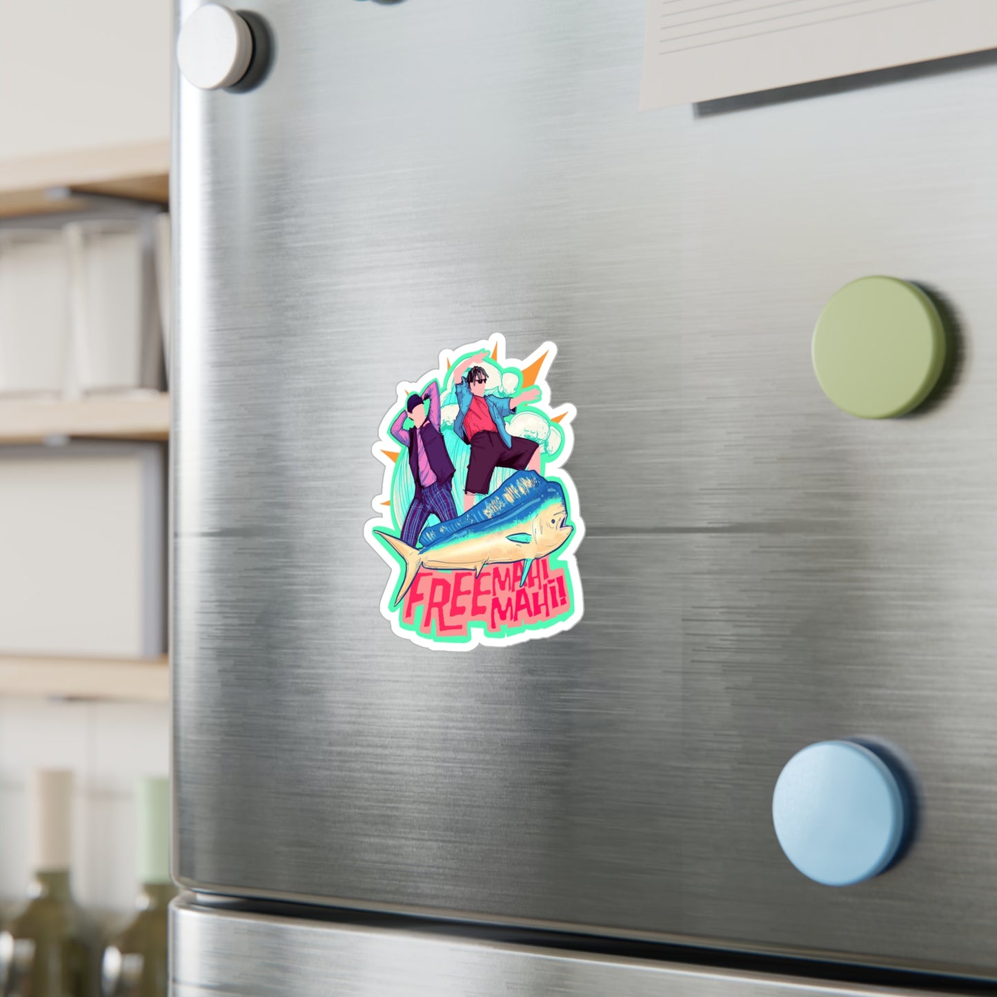 Free Mahi Mahi Kiss-Cut Vinyl Decal