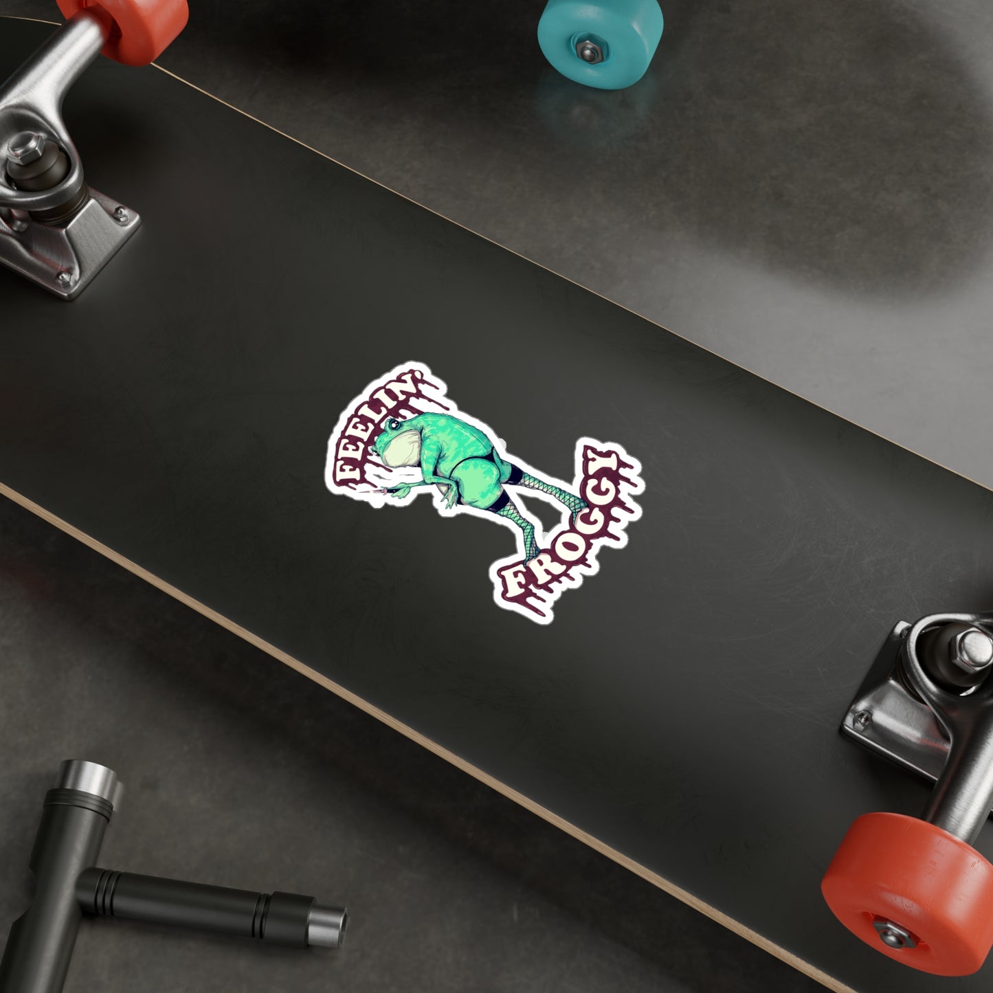 Feelin Froggy Kiss-Cut Vinyl Decal