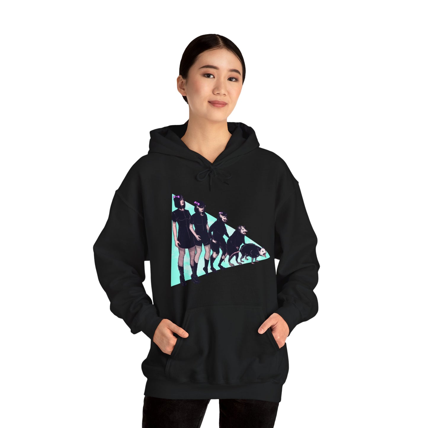 Opossum Girl Unisex Heavy Blend Hooded Sweatshirt