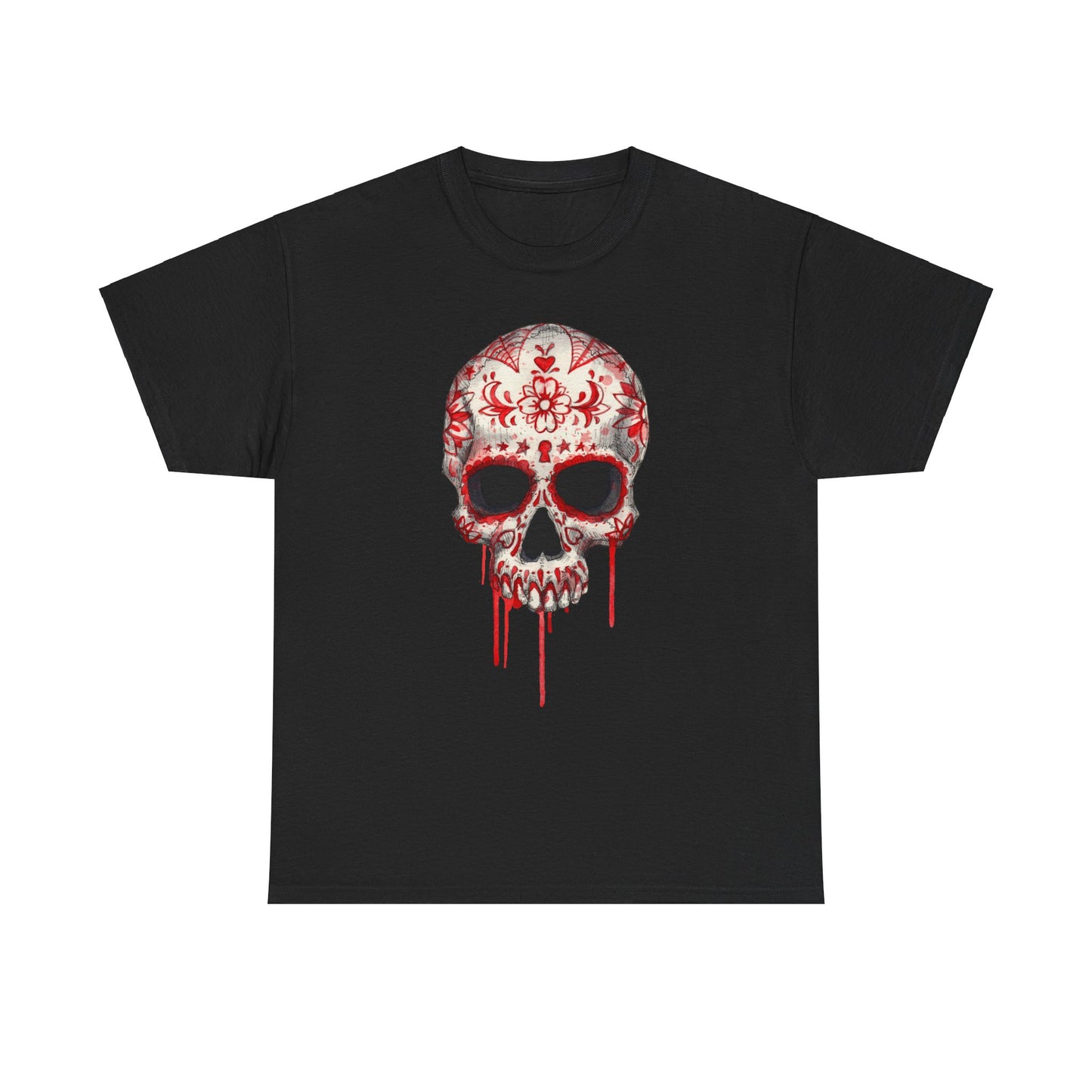 Blood Skull Unisex Heavy Cotton Tee