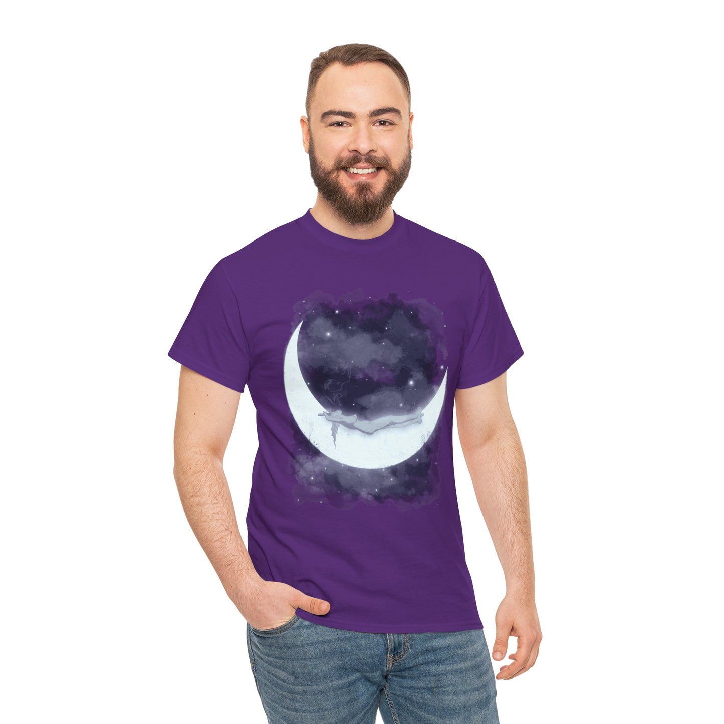 The Girl Who Loved The Moon Unisex Heavy Cotton Tee