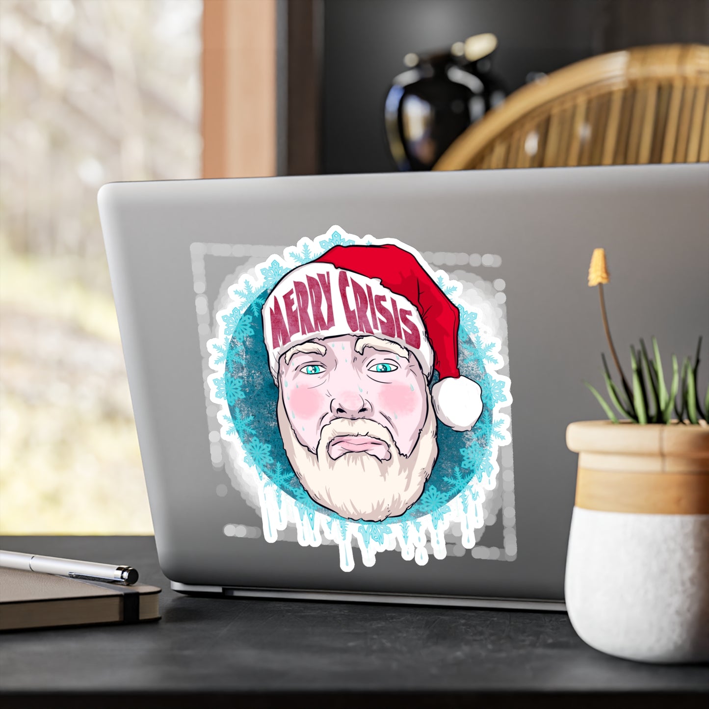Merry Crisis Kiss-Cut Vinyl Decal