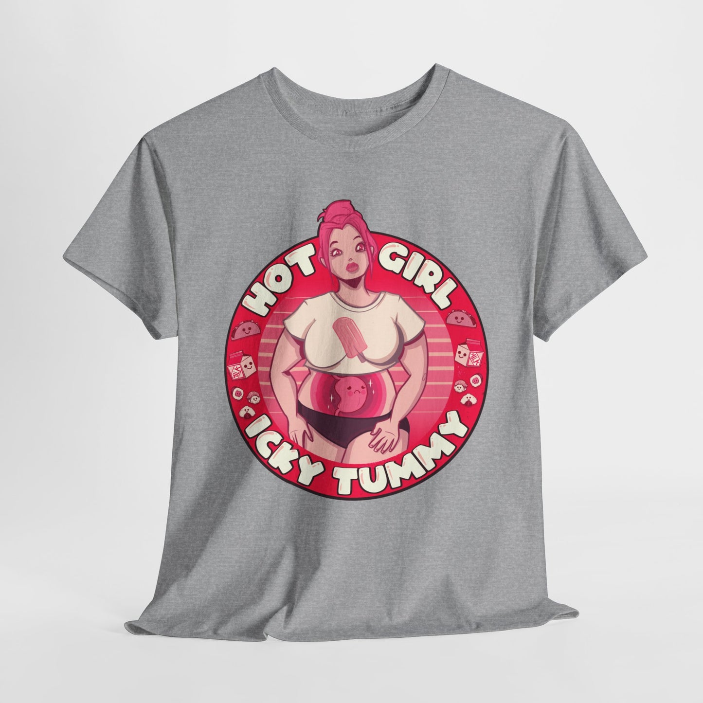 Hot Girl Icky Tummy Unisex Heavy Cotton Tee
