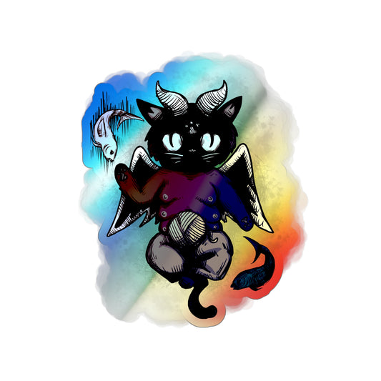 Baphocat Holographic Die-cut Stickers