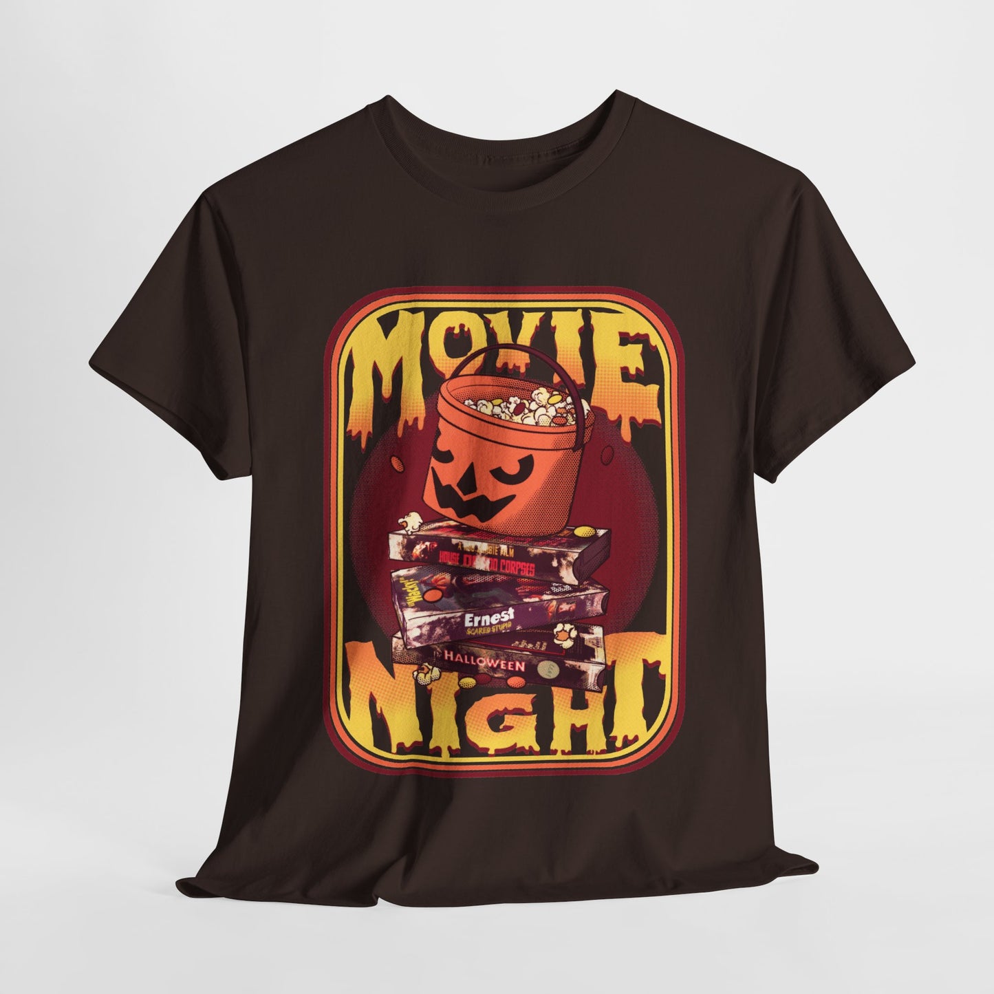 Retro Movie Night Unisex Heavy Cotton Tee