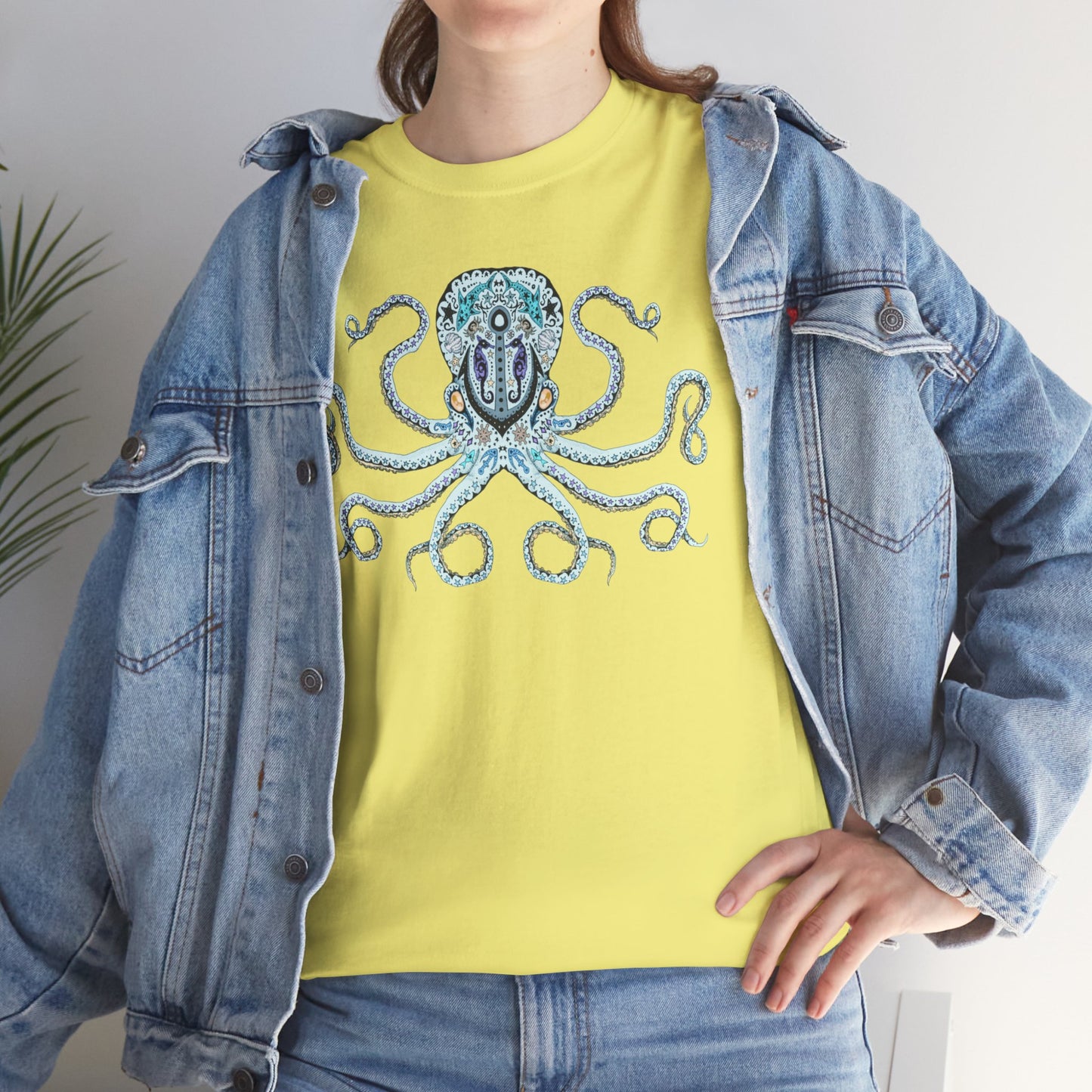 Octopus Sugar Skull Unisex Heavy Cotton Tee