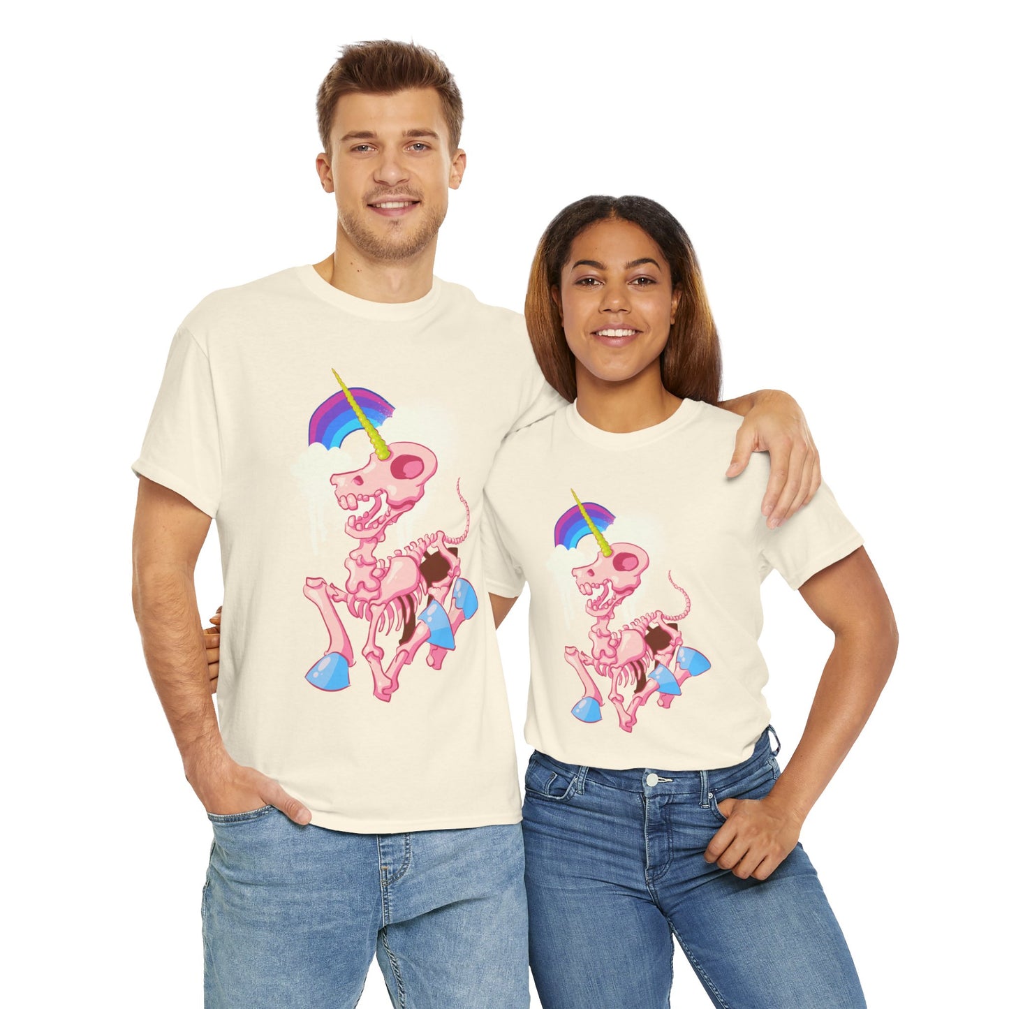Unicorn Skeleton 2 Unisex Heavy Cotton Tee