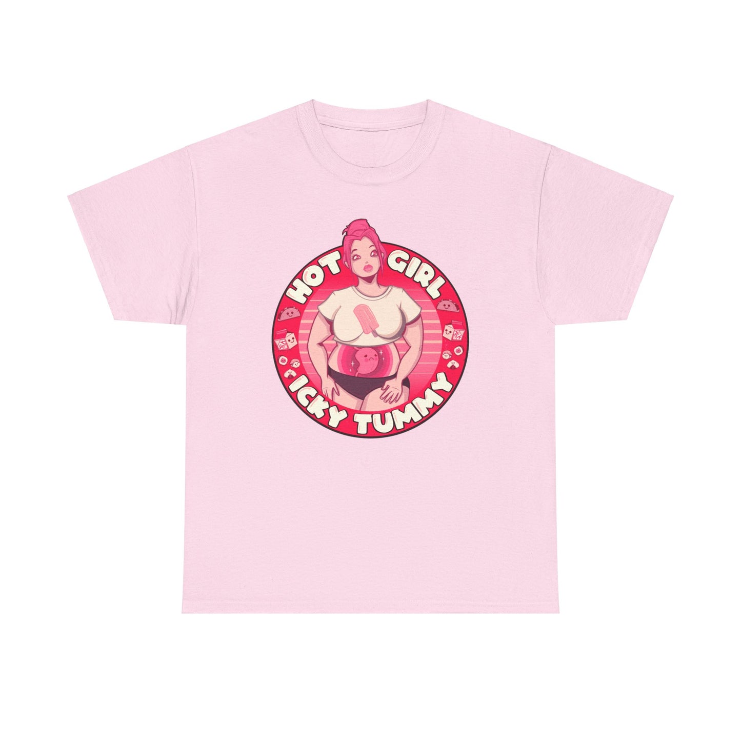 Hot Girl Icky Tummy Unisex Heavy Cotton Tee