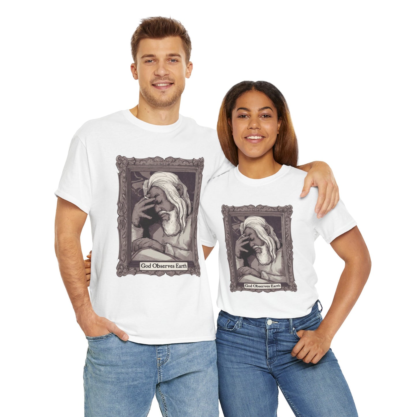 God Observes Earth Unisex Heavy Cotton Tee