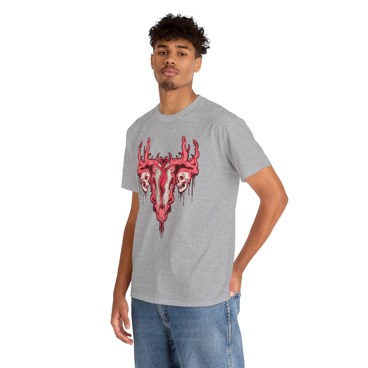 Uterus From Hell Unisex Heavy Cotton Tee