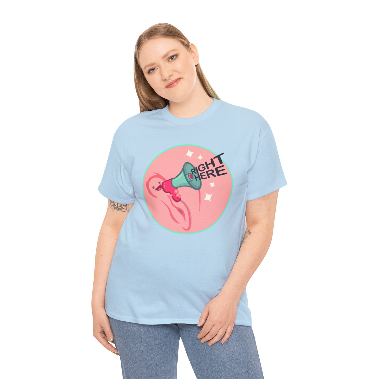 Right Here Unisex Heavy Cotton Tee