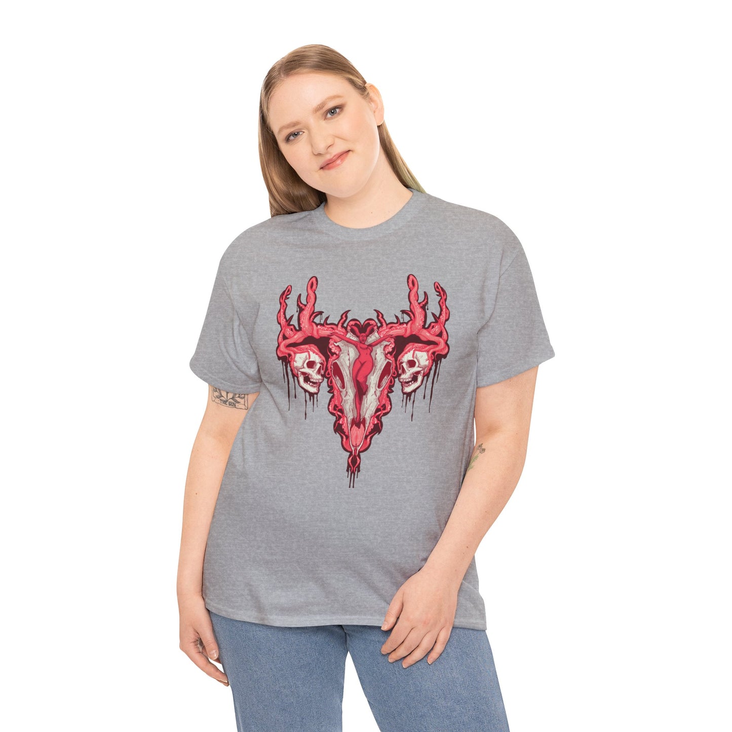 Uterus From Hell Unisex Heavy Cotton Tee