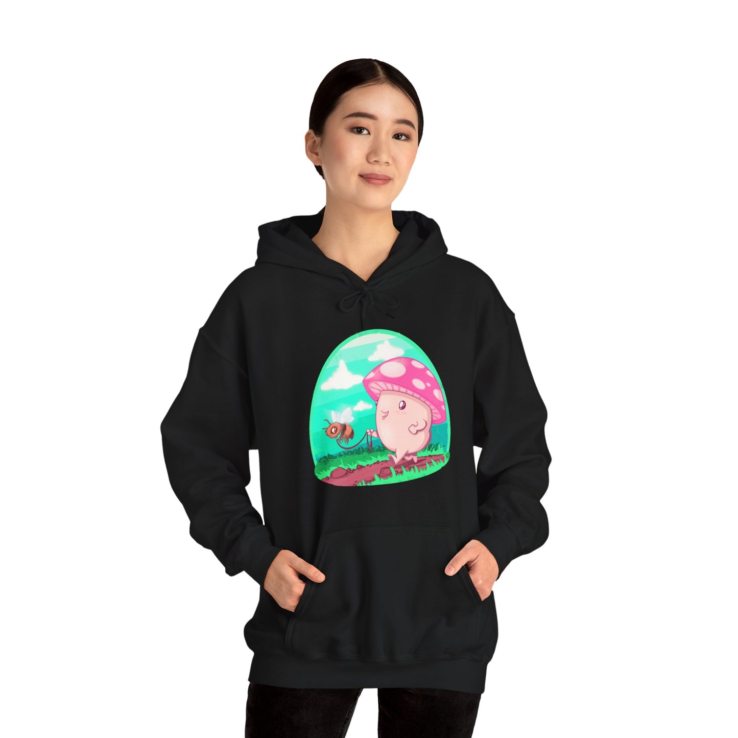 Bee Walk Unisex Heavy Blend Hooded Sweatshirt