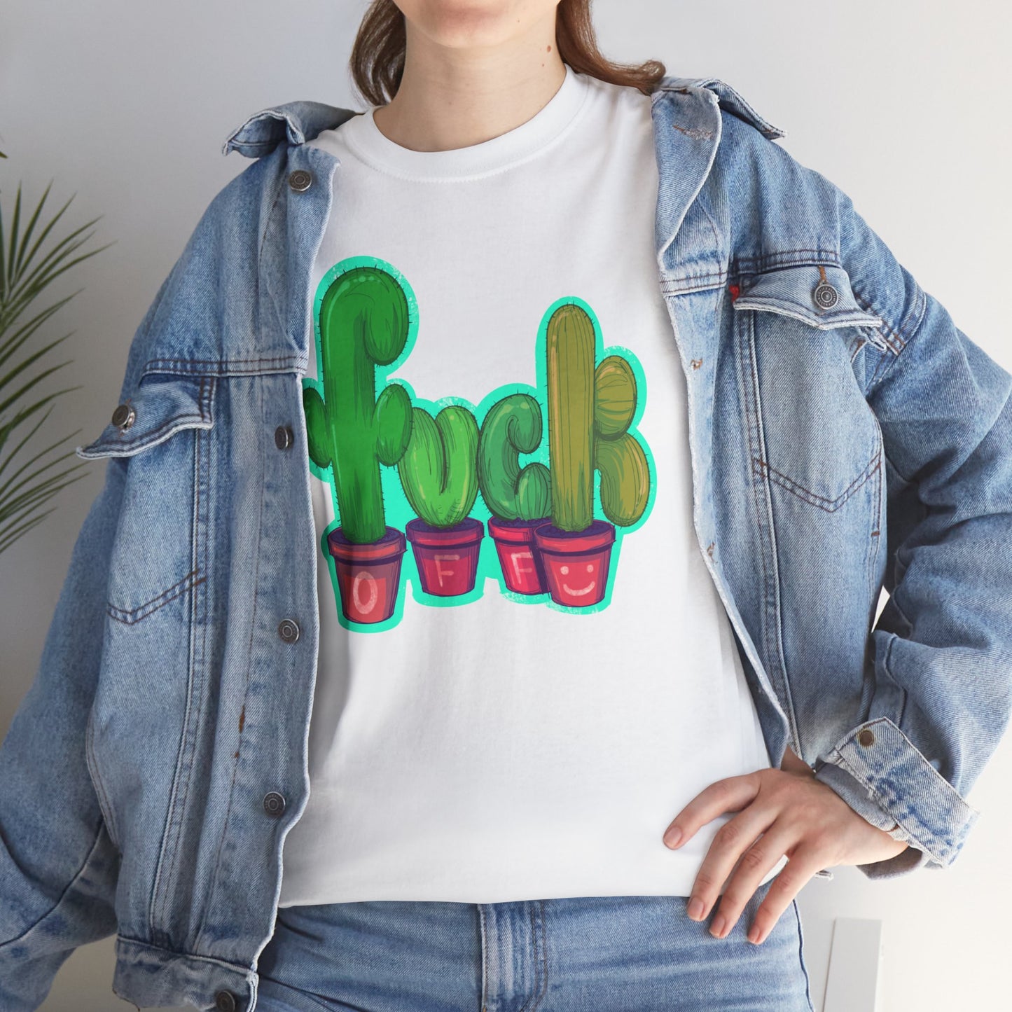Rude Succulents Unisex Heavy Cotton Tee