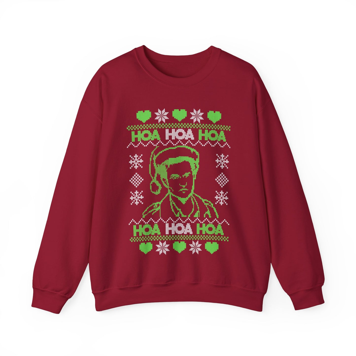 HOA HOA HOA Christmas (Green) Unisex Heavy Blend™ Crewneck Sweatshirt