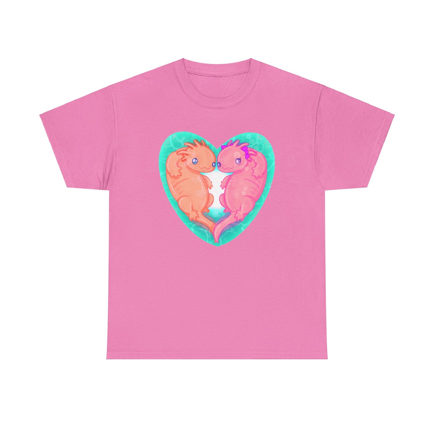 Axolotls In Love Unisex Heavy Cotton Tee