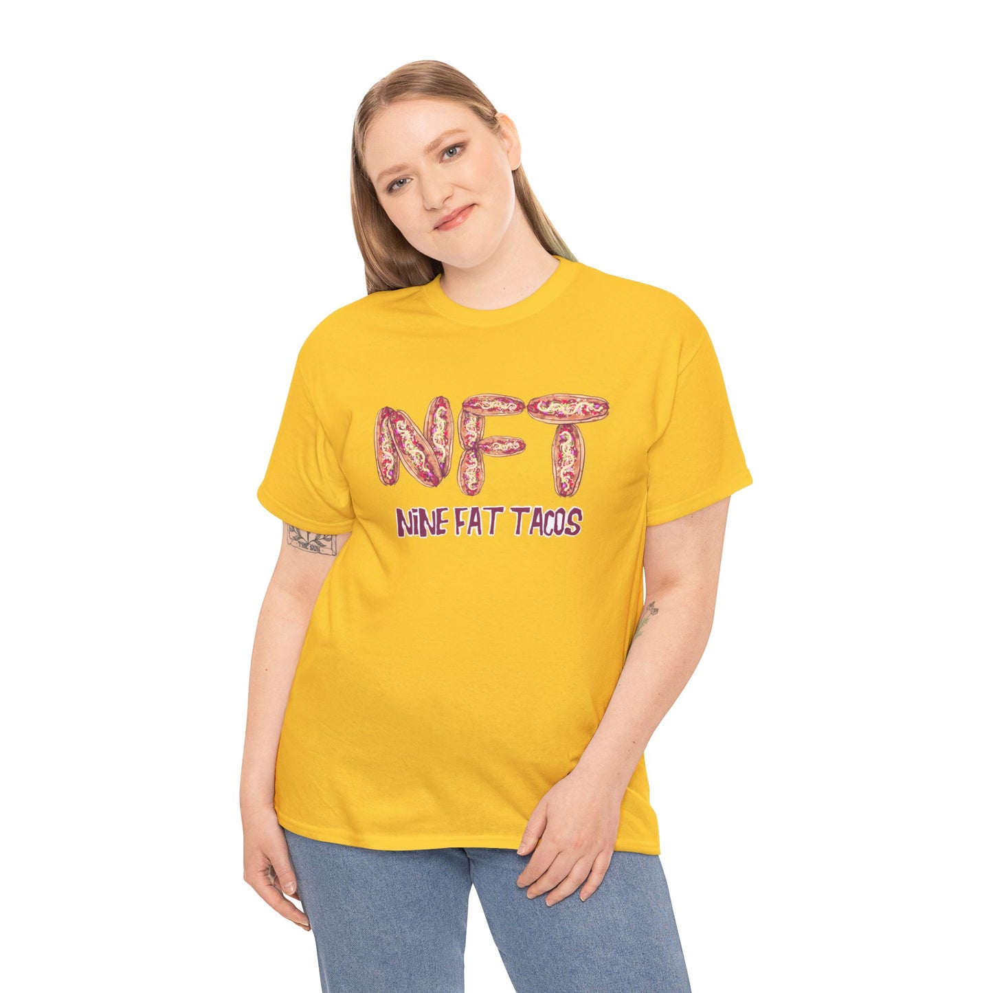 Nine Fat Tacos Unisex Heavy Cotton Tee