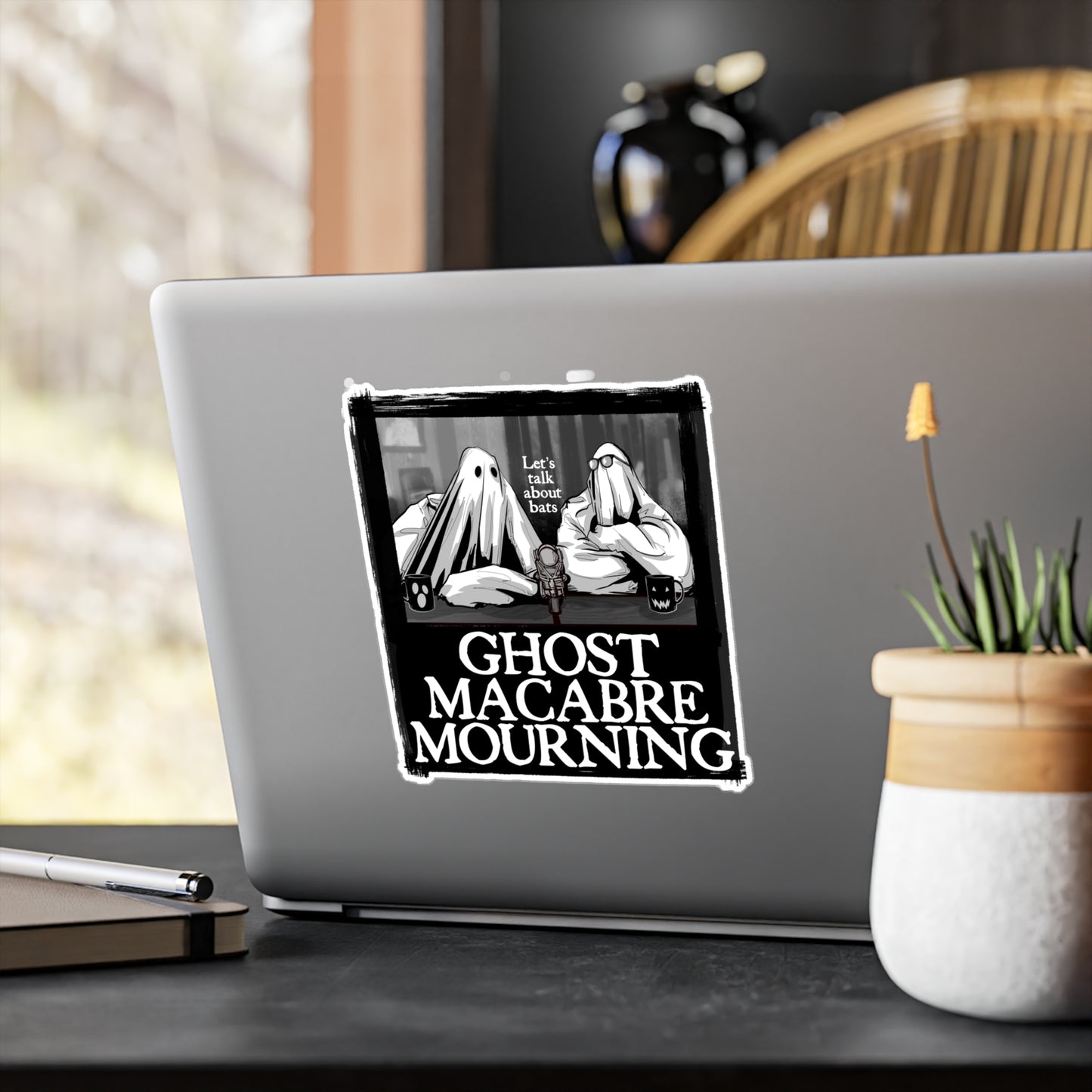 Ghost Macabre Mourning Kiss-Cut Vinyl Decal