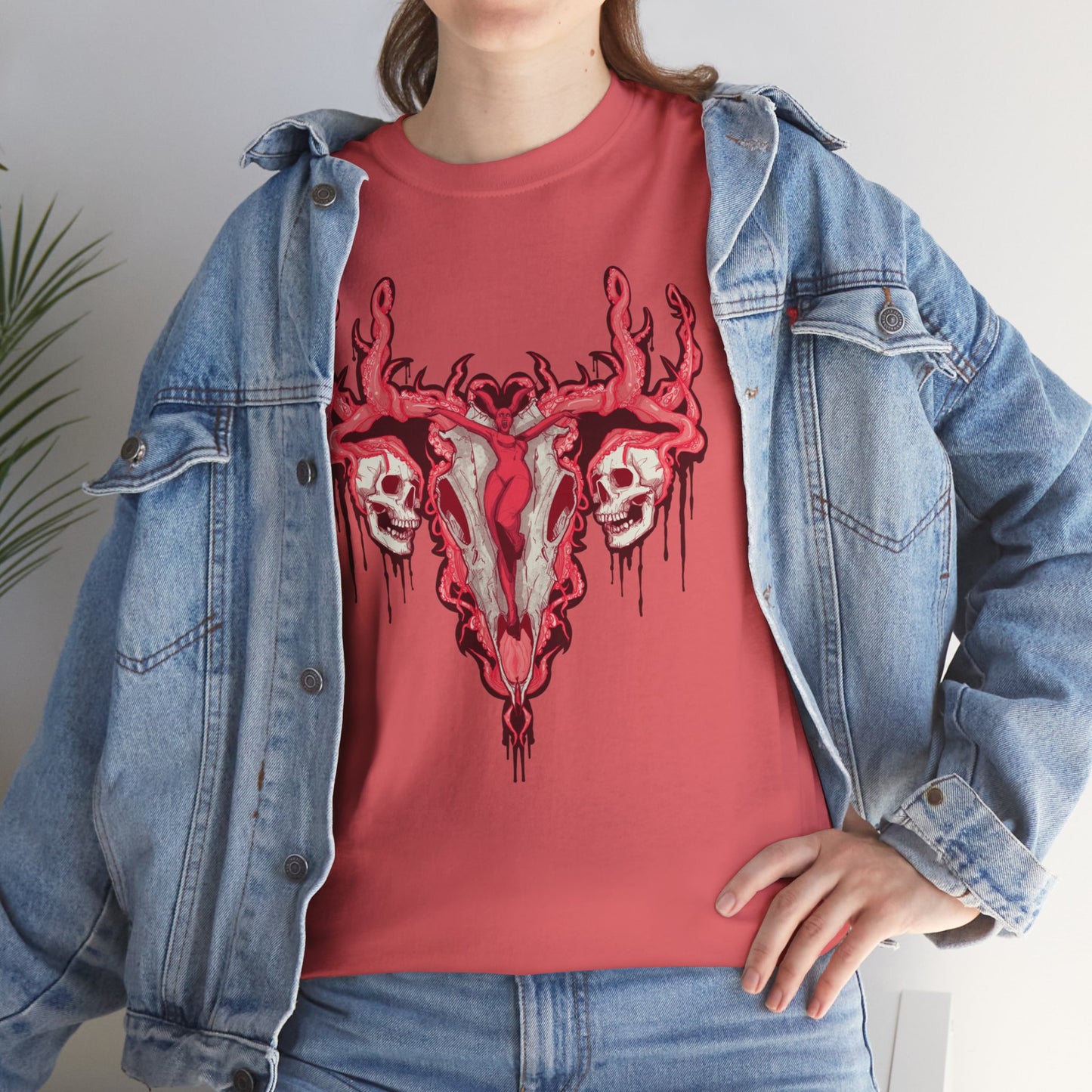 Uterus From Hell Unisex Heavy Cotton Tee