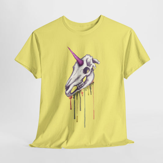 Unicorn Skull Unisex Heavy Cotton Tee
