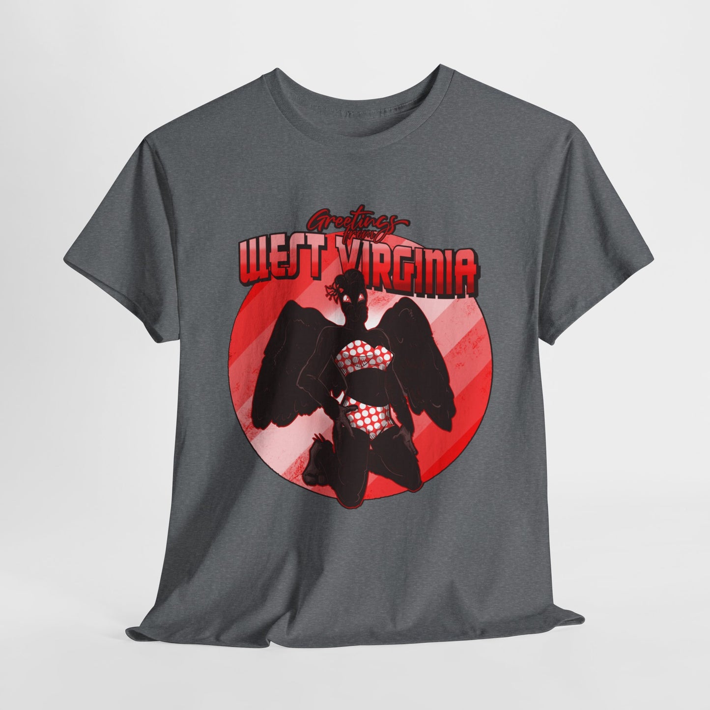Cryptid Pinups: West Virginia Unisex Heavy Cotton Tee