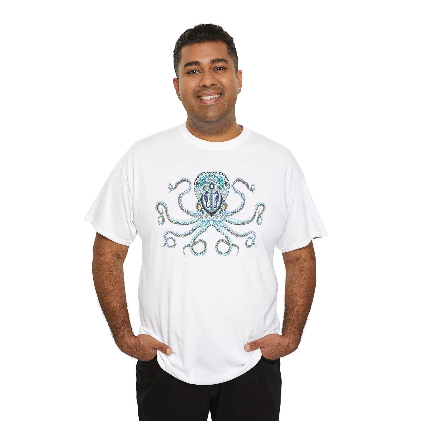 Octopus Sugar Skull Unisex Heavy Cotton Tee