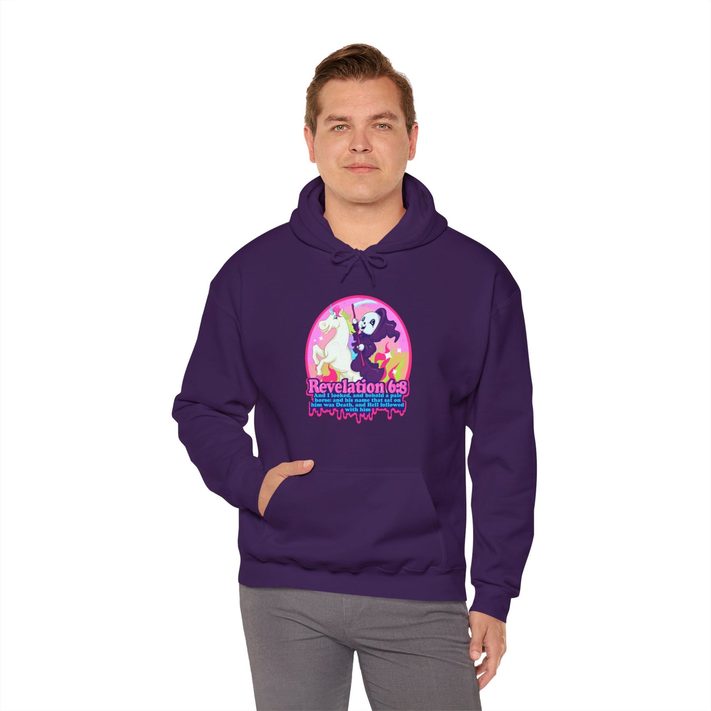Revelation 6:8 Unisex Heavy Blend Hooded Sweatshirt