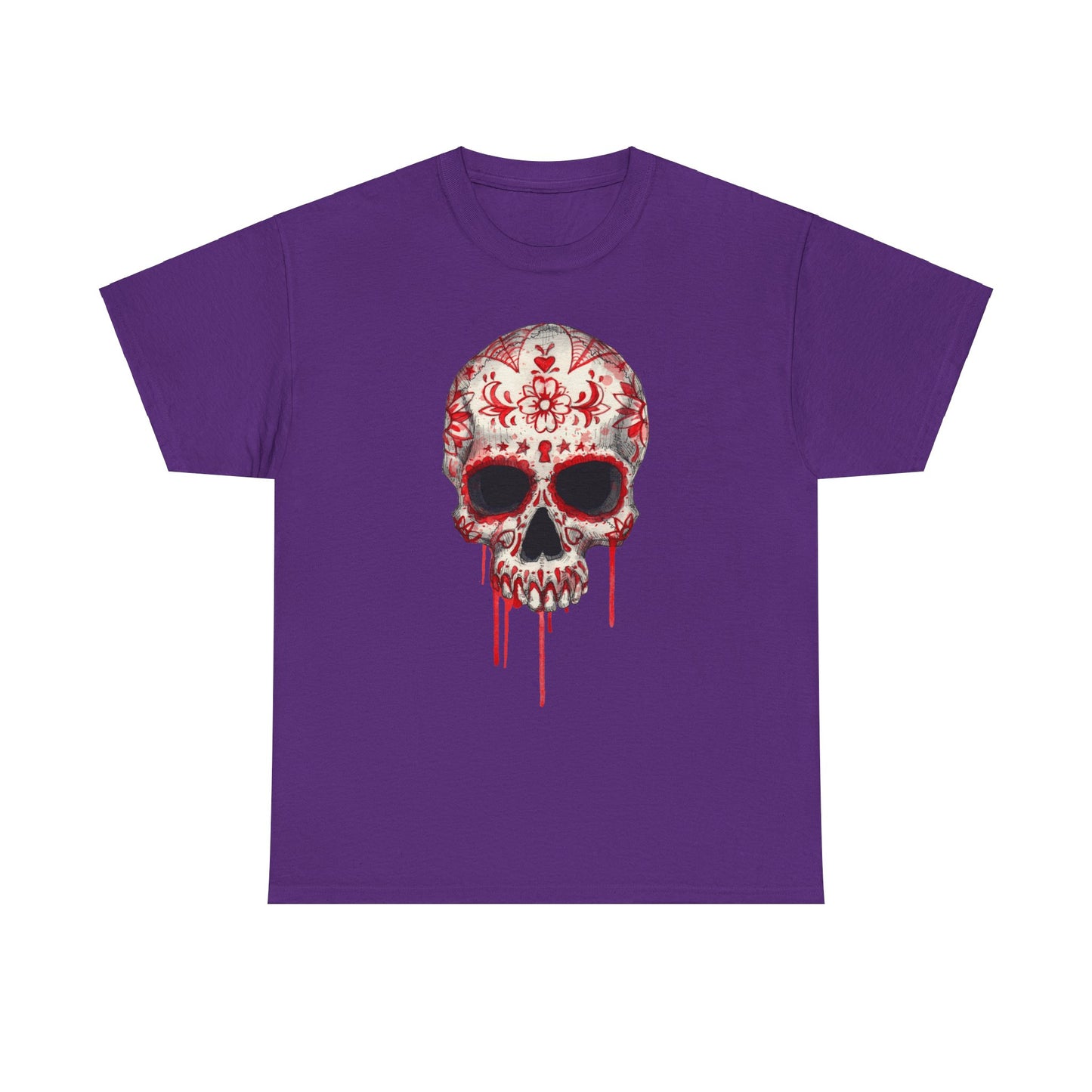 Blood Skull Unisex Heavy Cotton Tee