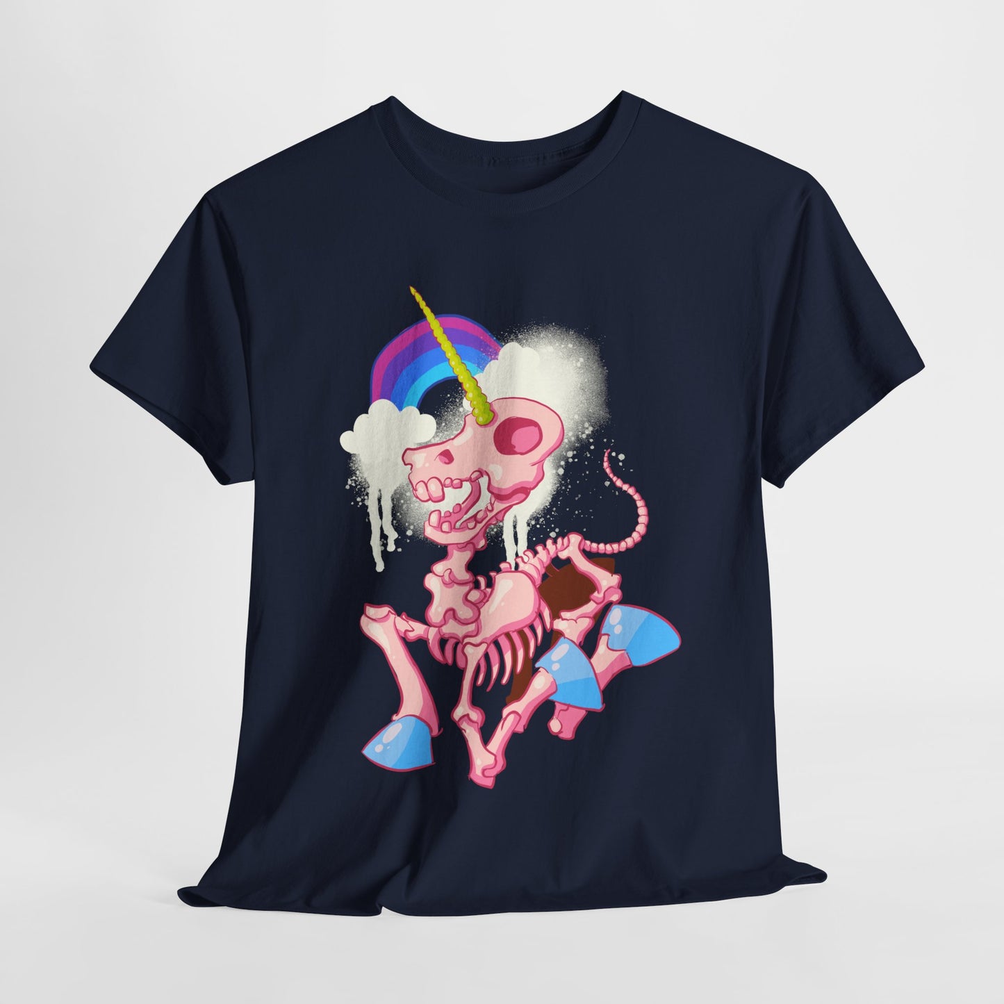 Unicorn Skeleton 2 Unisex Heavy Cotton Tee