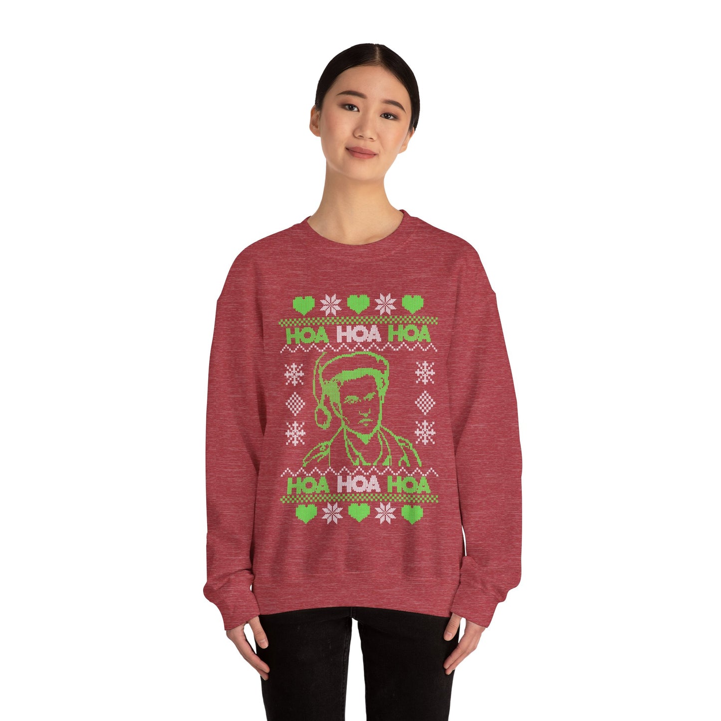 HOA HOA HOA Christmas (Green) Unisex Heavy Blend™ Crewneck Sweatshirt