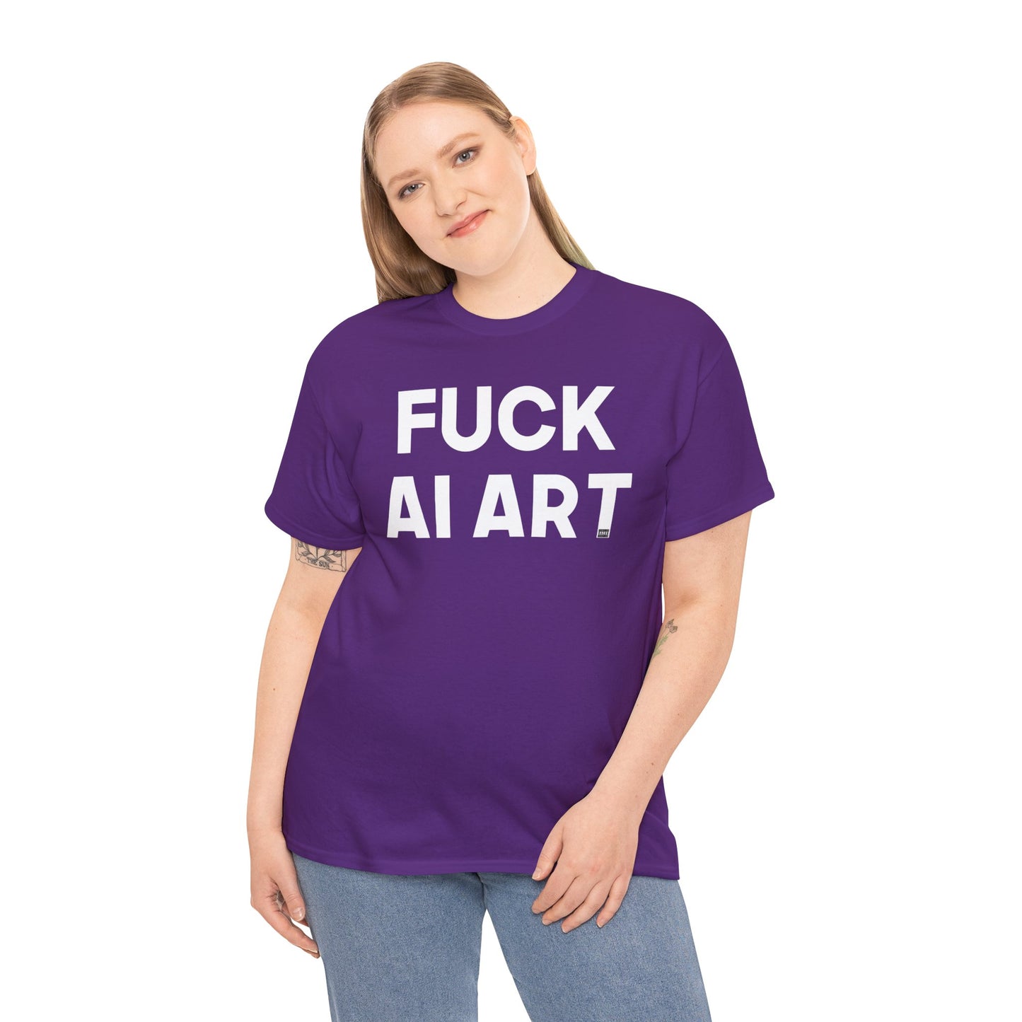 Fuck AI Art Unisex Heavy Cotton Tee