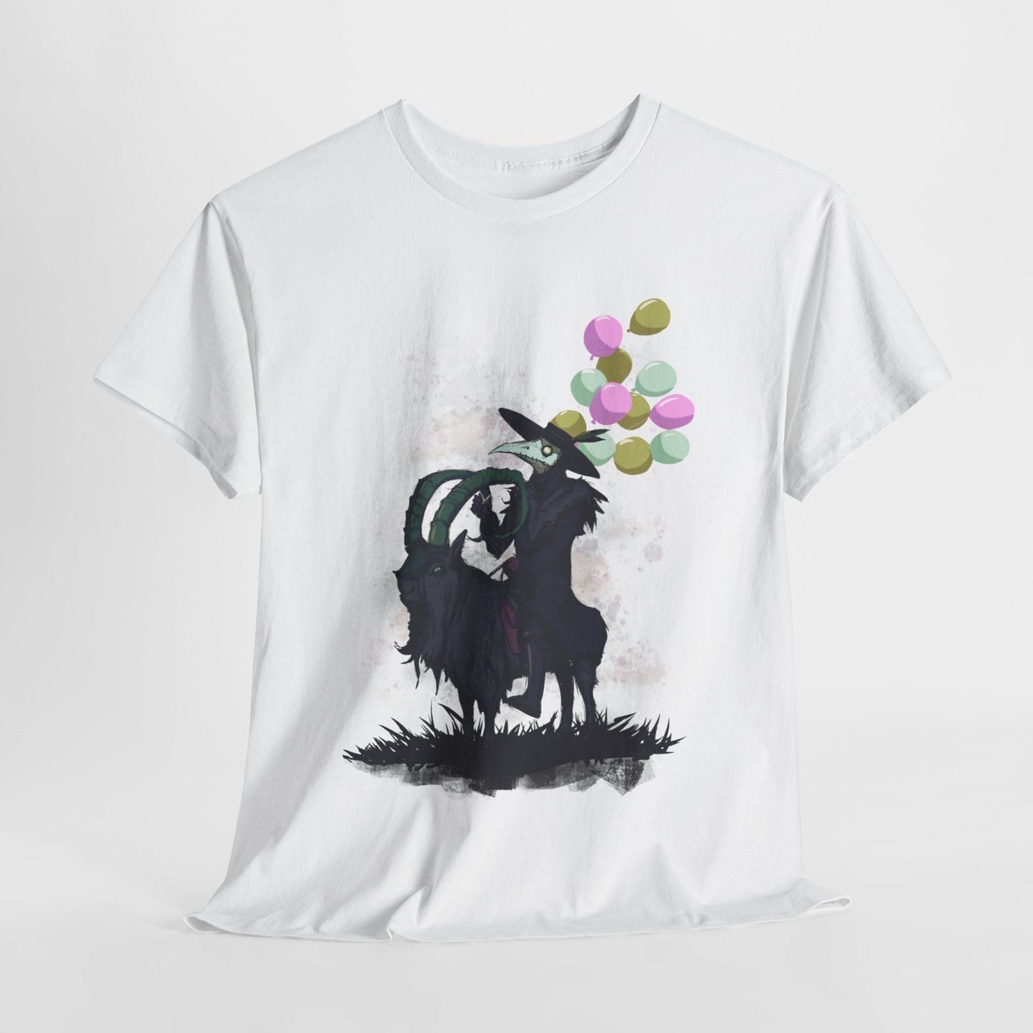 Plague Doctor Balloons Unisex Heavy Cotton Tee