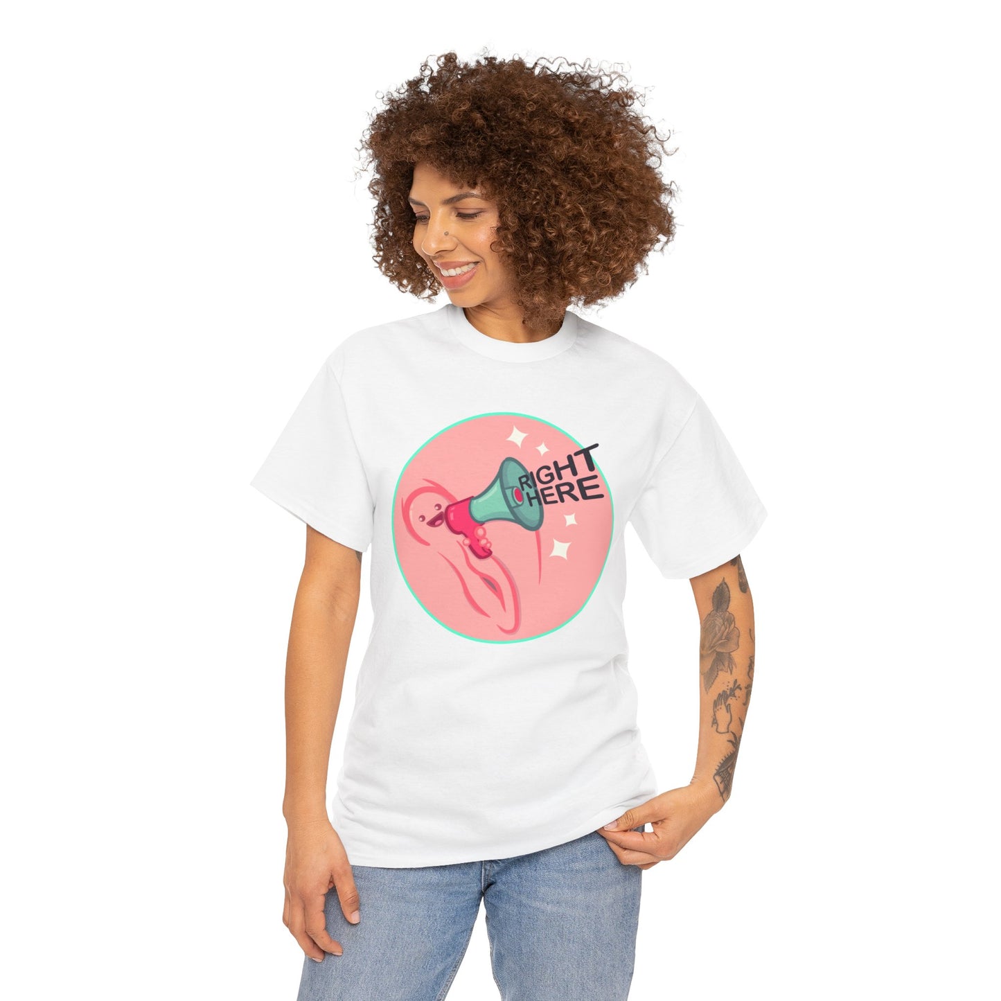 Right Here Unisex Heavy Cotton Tee
