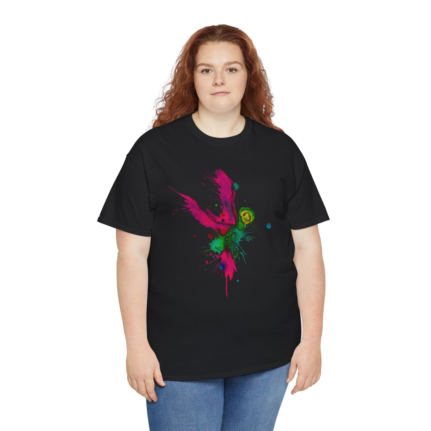 Watercolor Hummingbird Unisex Heavy Cotton Tee