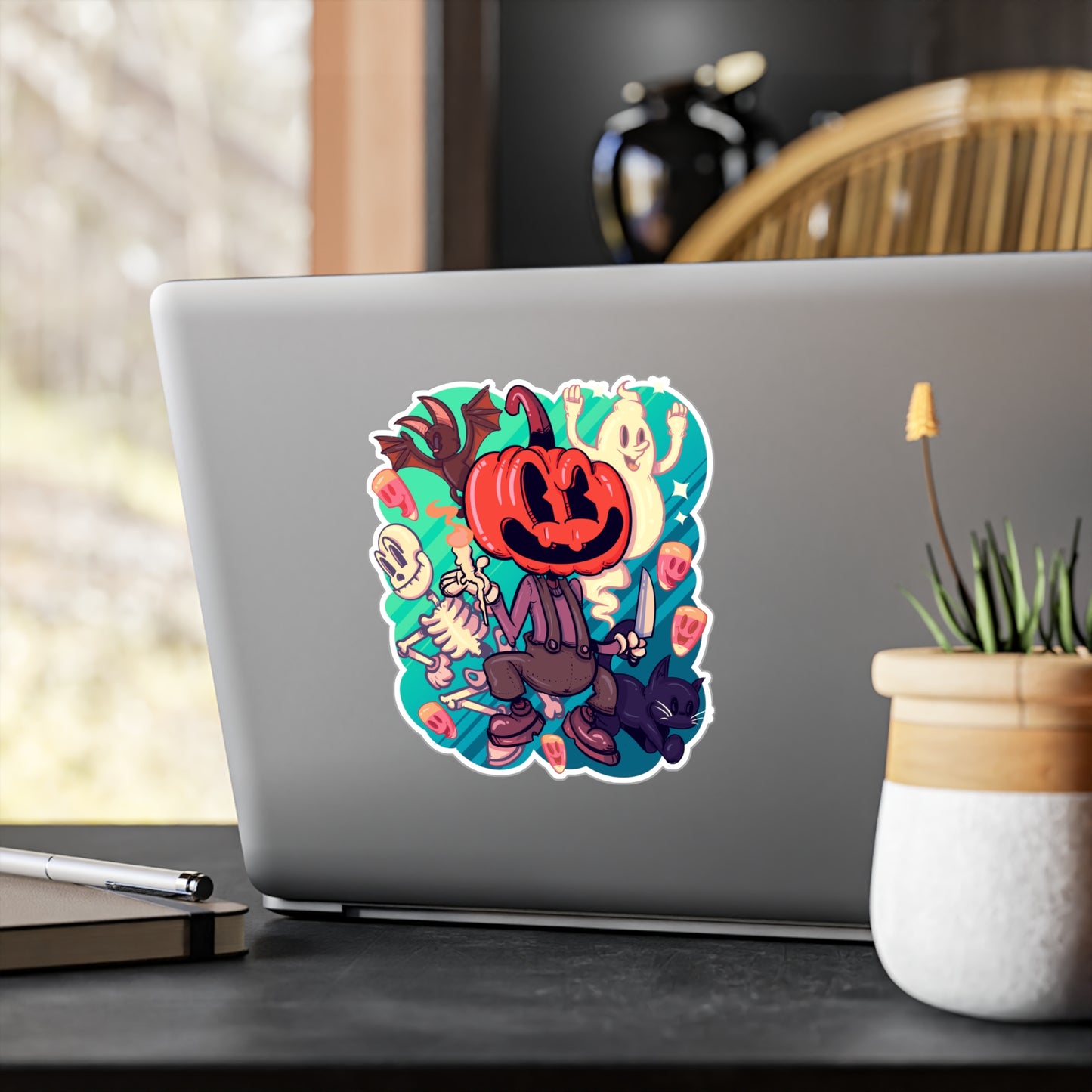 Rubber Hose Halloween Kiss-Cut Vinyl Decal