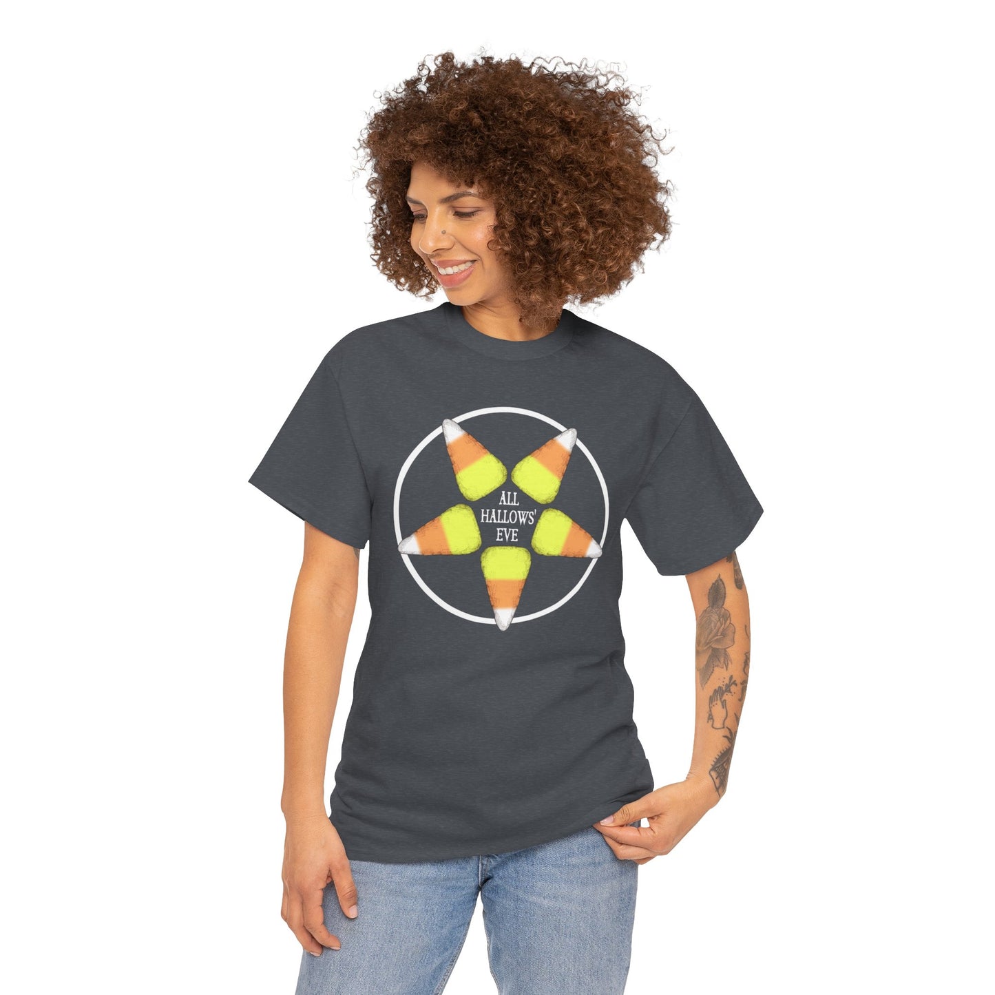 Halloween Pentagram Unisex Heavy Cotton Tee