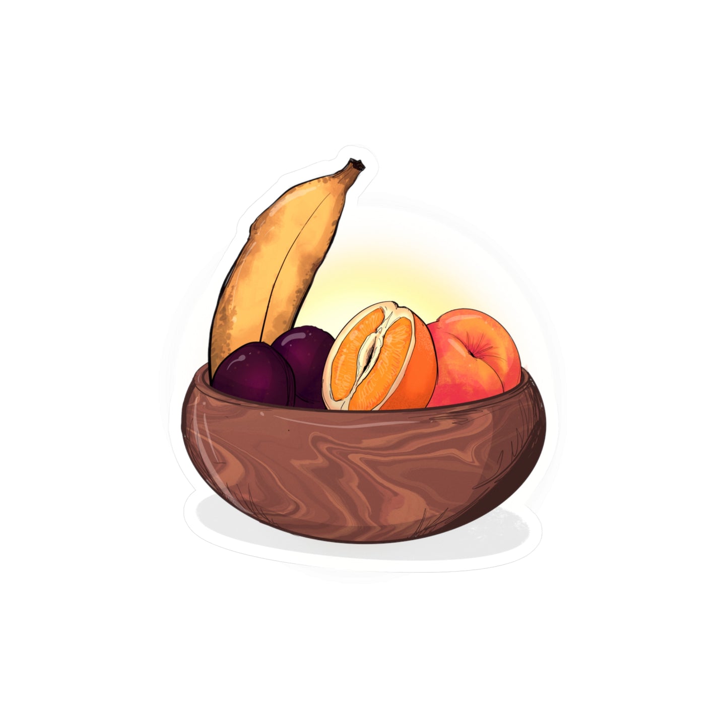 Adult Fruit Basket Kiss-Cut Vinyl Decal