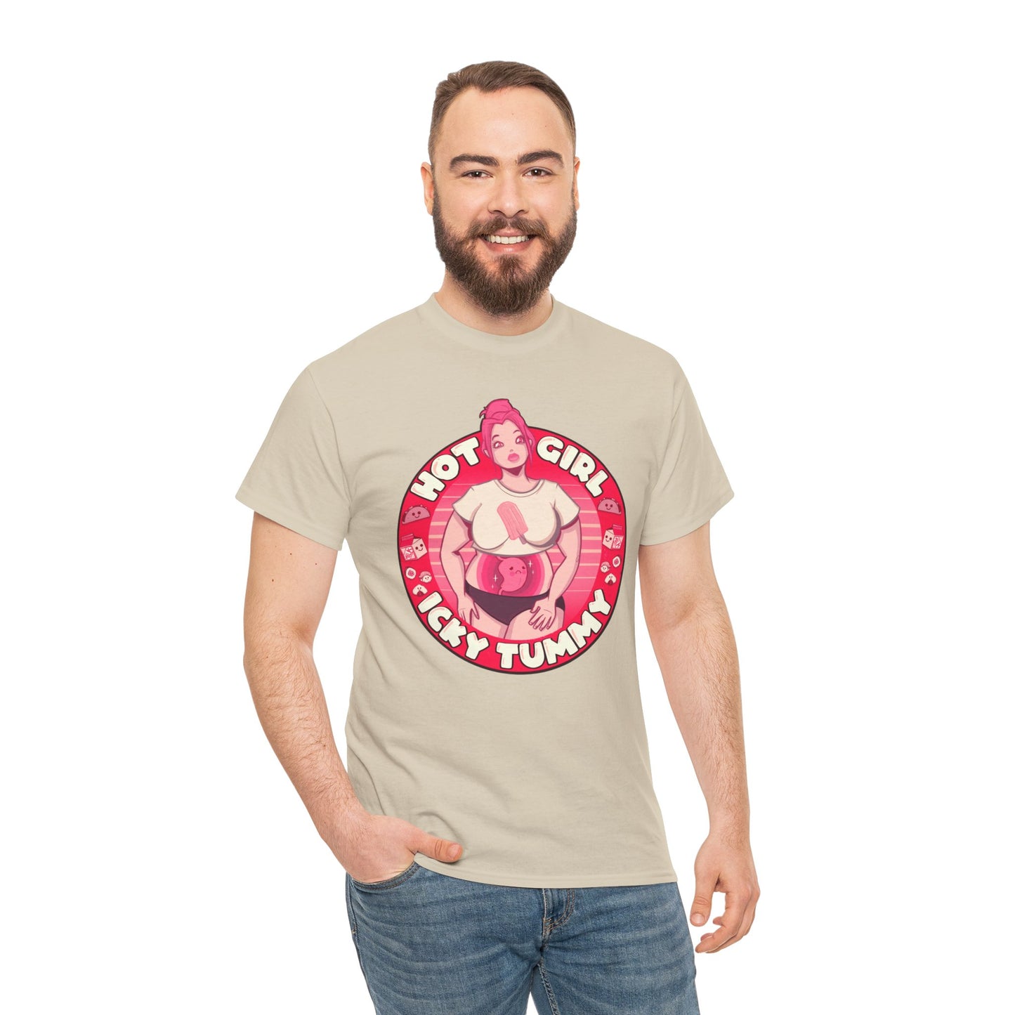 Hot Girl Icky Tummy Unisex Heavy Cotton Tee