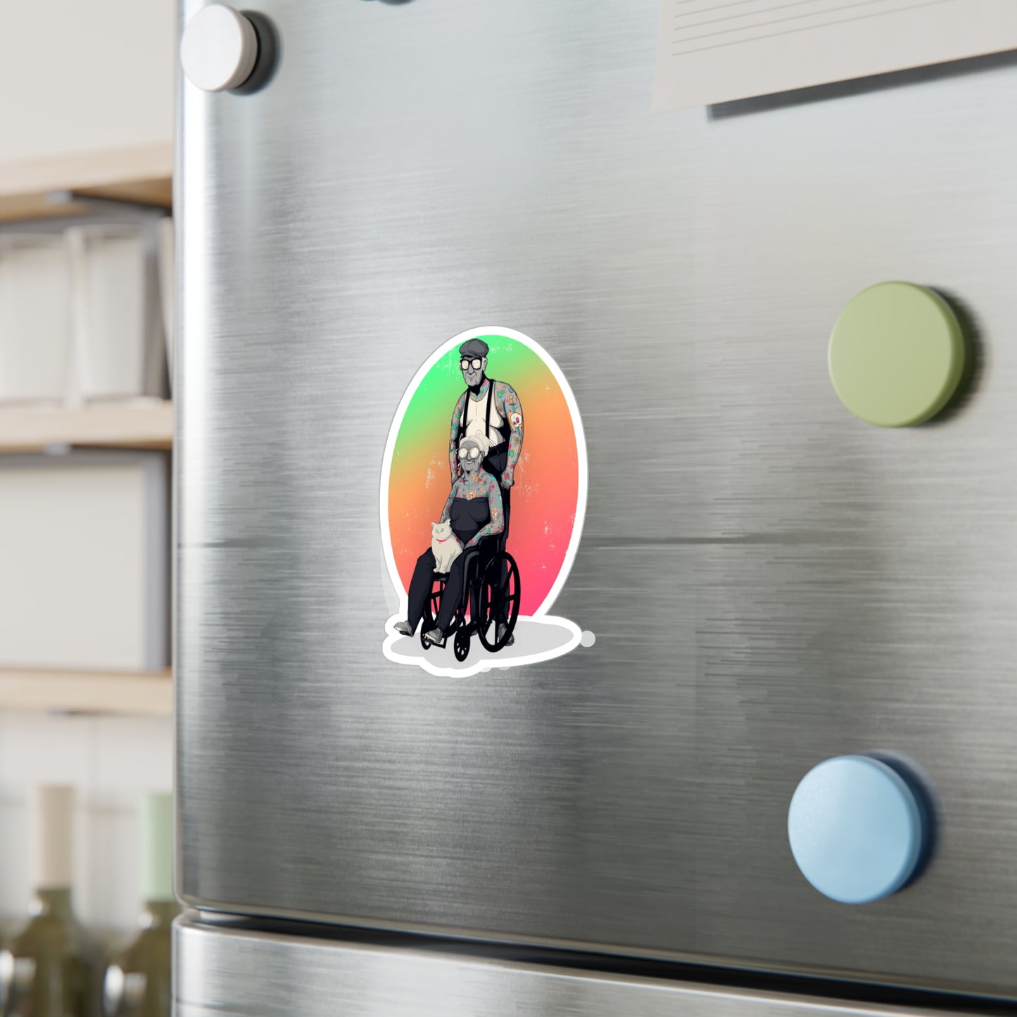 Inked & Elderly Kiss-Cut Vinyl Decal