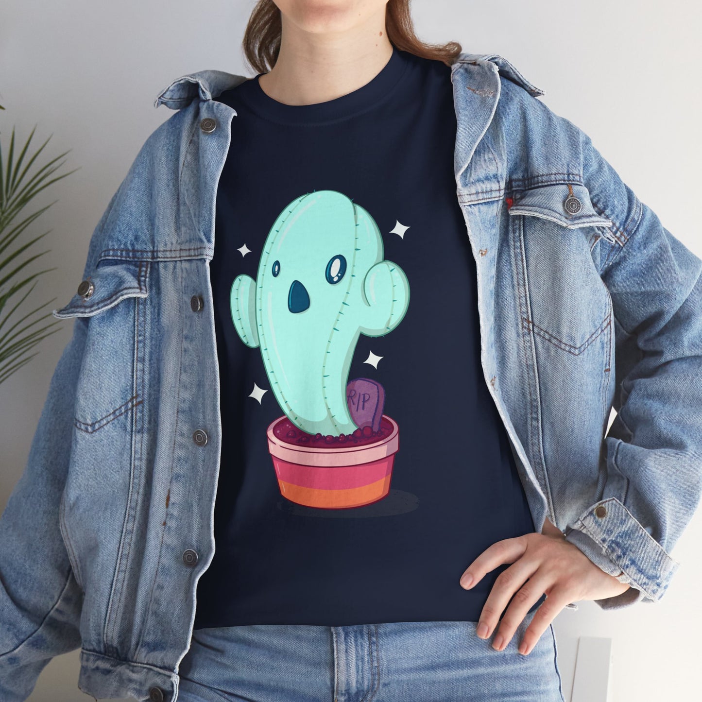 Spooky Succulent Unisex Heavy Cotton Tee
