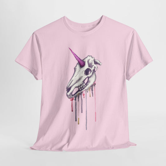Unicorn Skull Unisex Heavy Cotton Tee