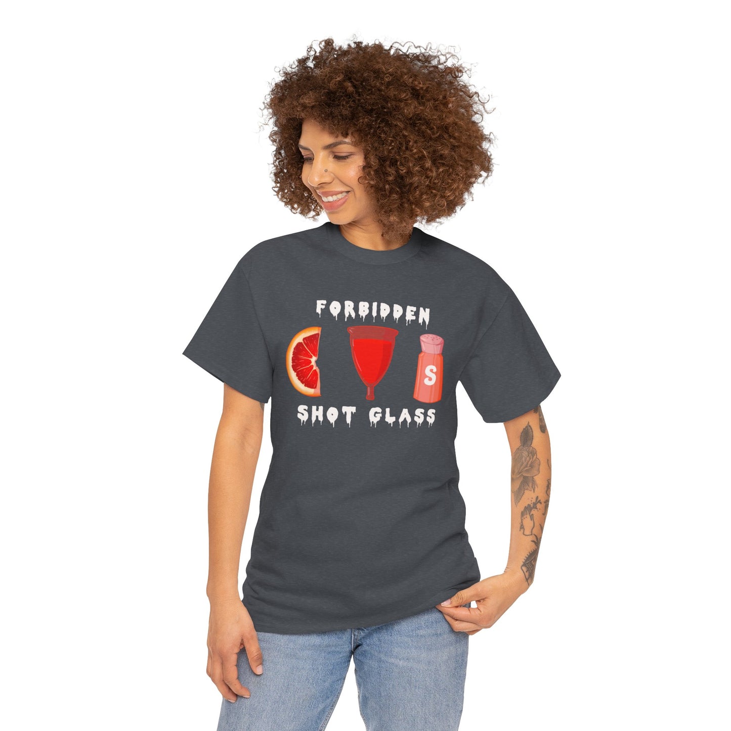 Forbidden Shot Glass Unisex Heavy Cotton Tee