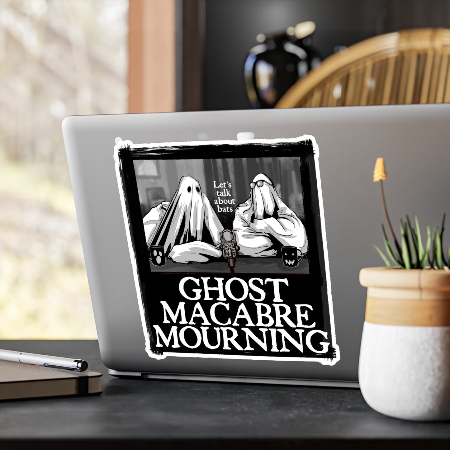 Ghost Macabre Mourning Kiss-Cut Vinyl Decal