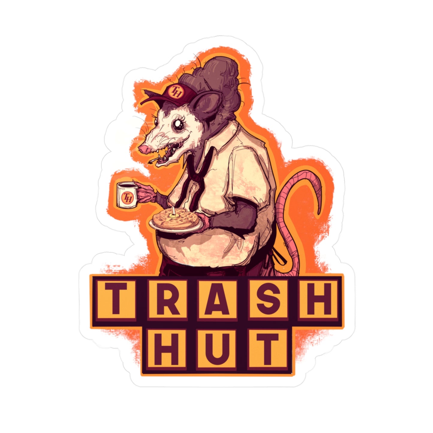 Trash Hut Kiss-Cut Vinyl Decal