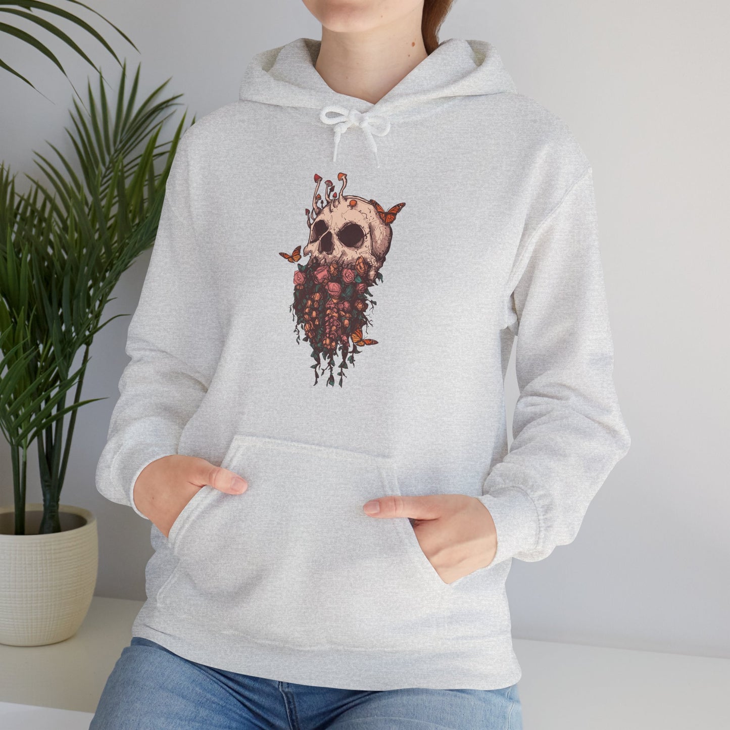 Elemental Skull Nature Unisex Heavy Blend Hooded Sweatshirt